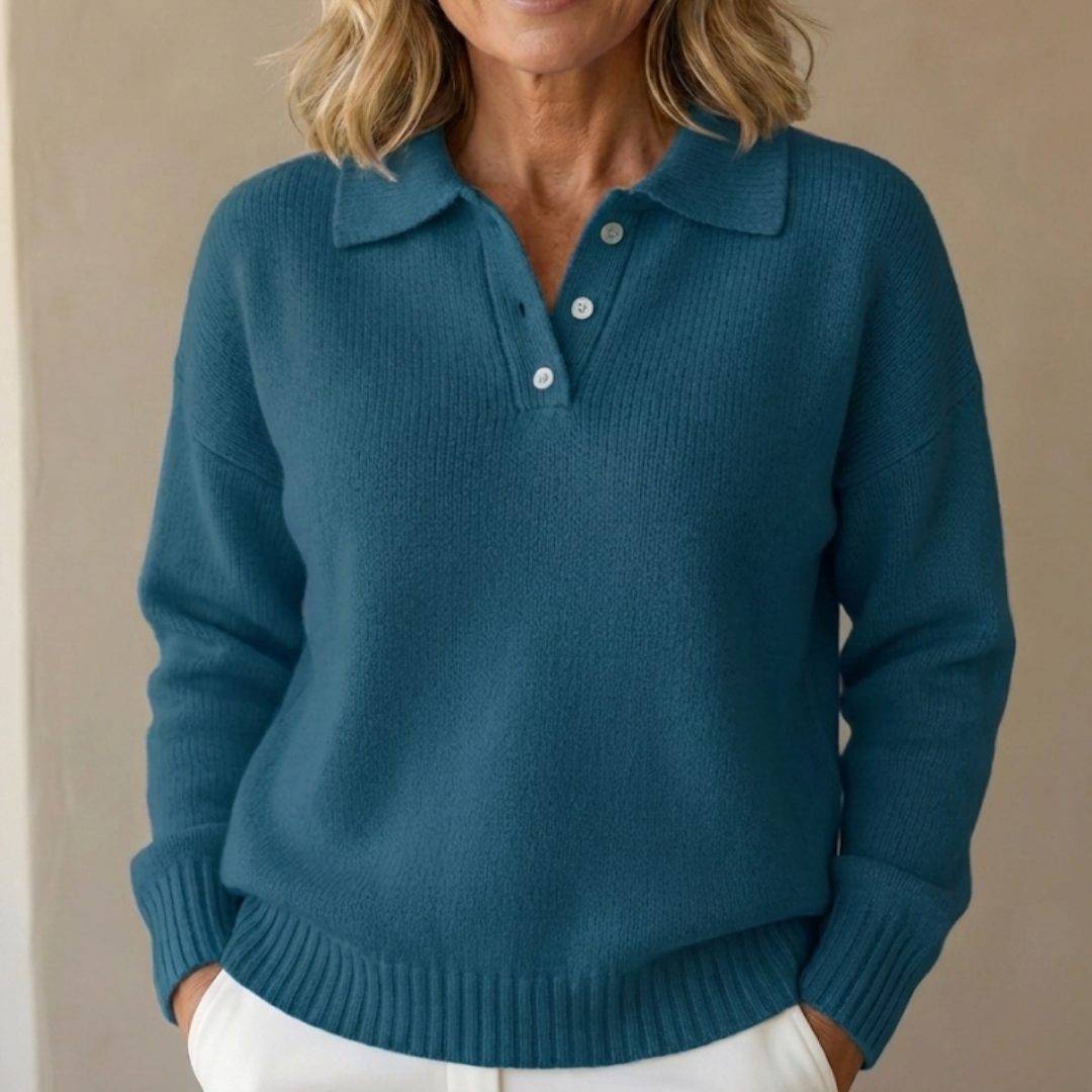 Herra – Soft and Comfortable Polo Sweater for Winter, Elegant and Easy to Wear