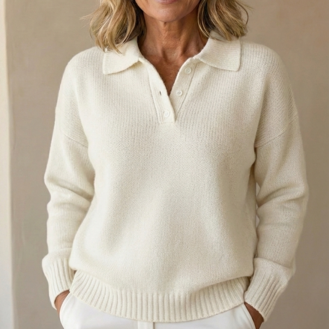 Herra – Soft and Comfortable Polo Sweater for Winter, Elegant and Easy to Wear
