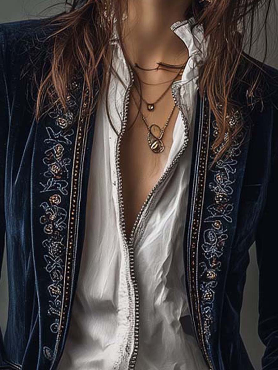 Women’s Embroidered Longline Jacket