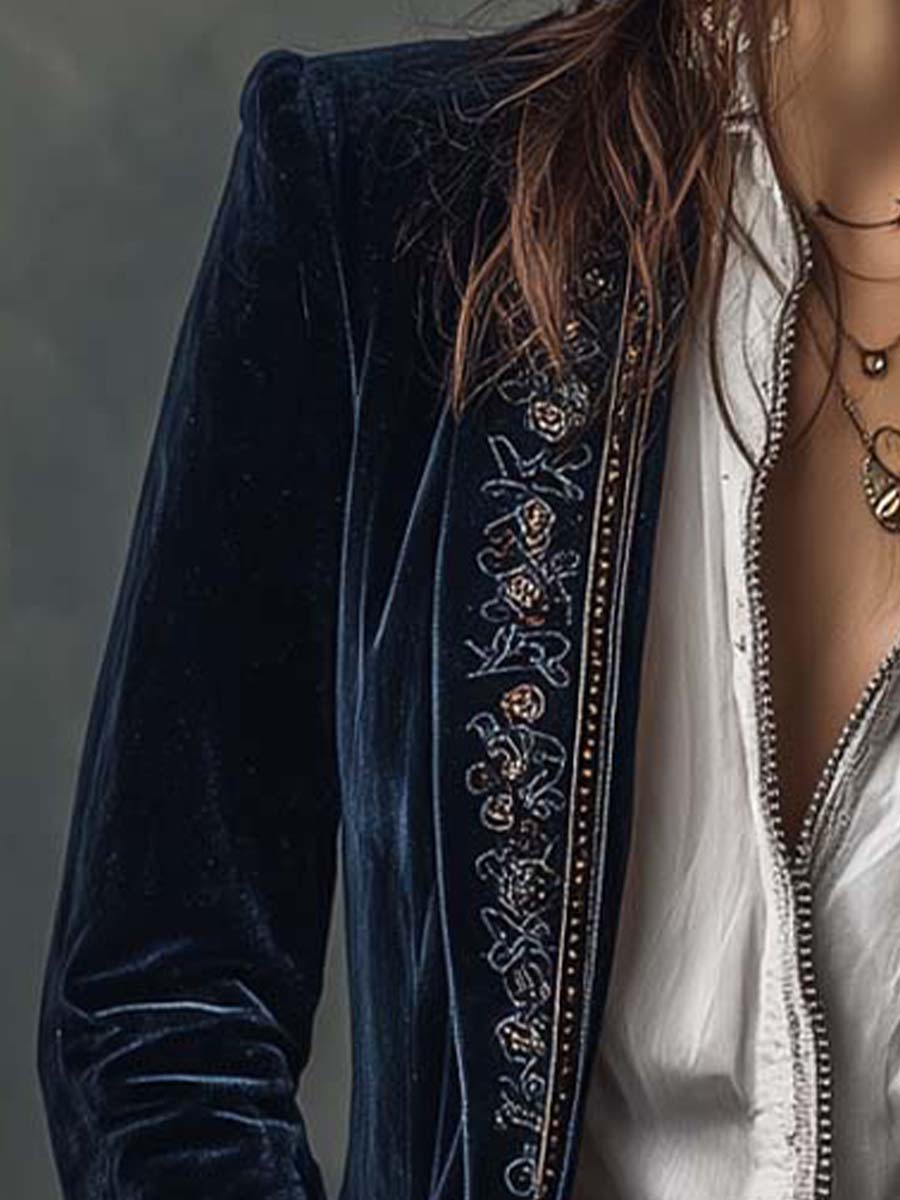 Women’s Embroidered Longline Jacket