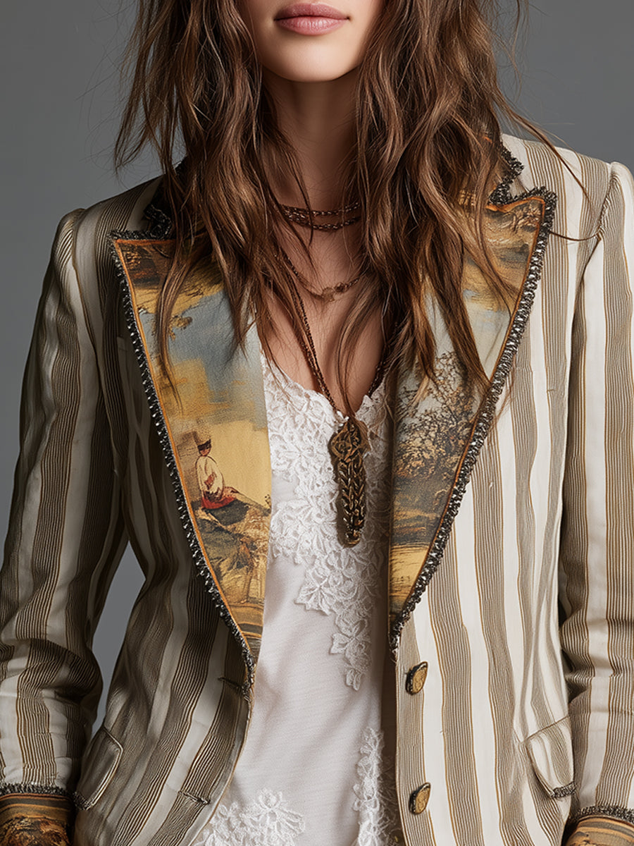 Women’s Tailored Striped Blazer
