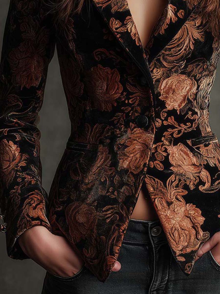 Women’s Floral Print Tailored Blazer