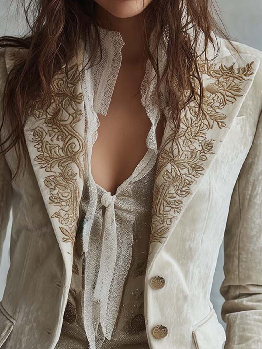 Women’s Embroidered Tailored Blazer