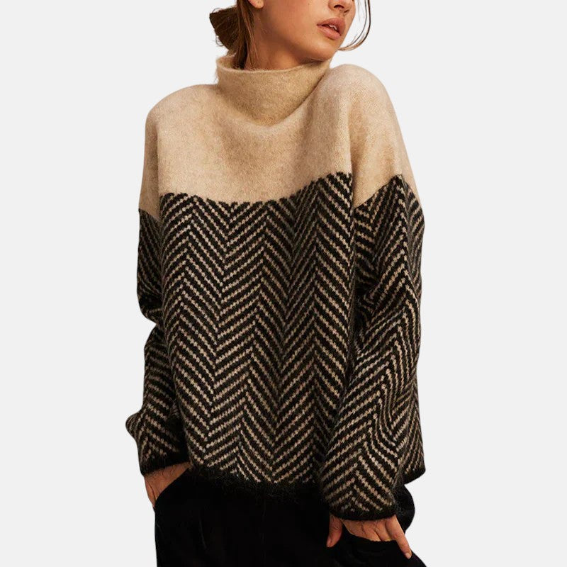 Eva - Chevron Knit Sweater
