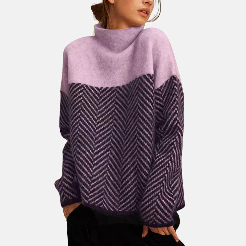 Eva - Chevron Knit Sweater