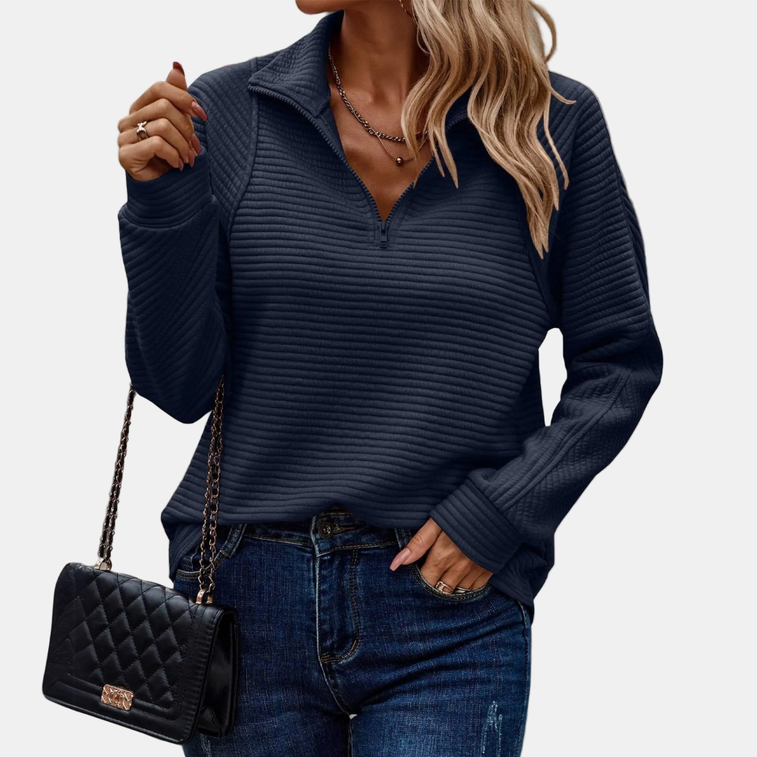 Maevira | Half Zip Detail Sweater