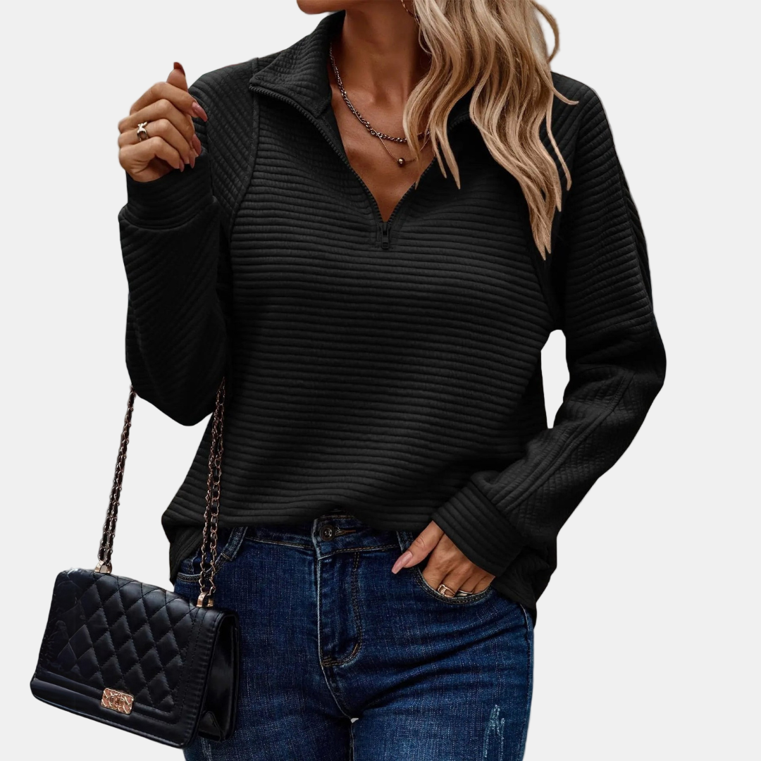 Maevira | Half Zip Detail Sweater