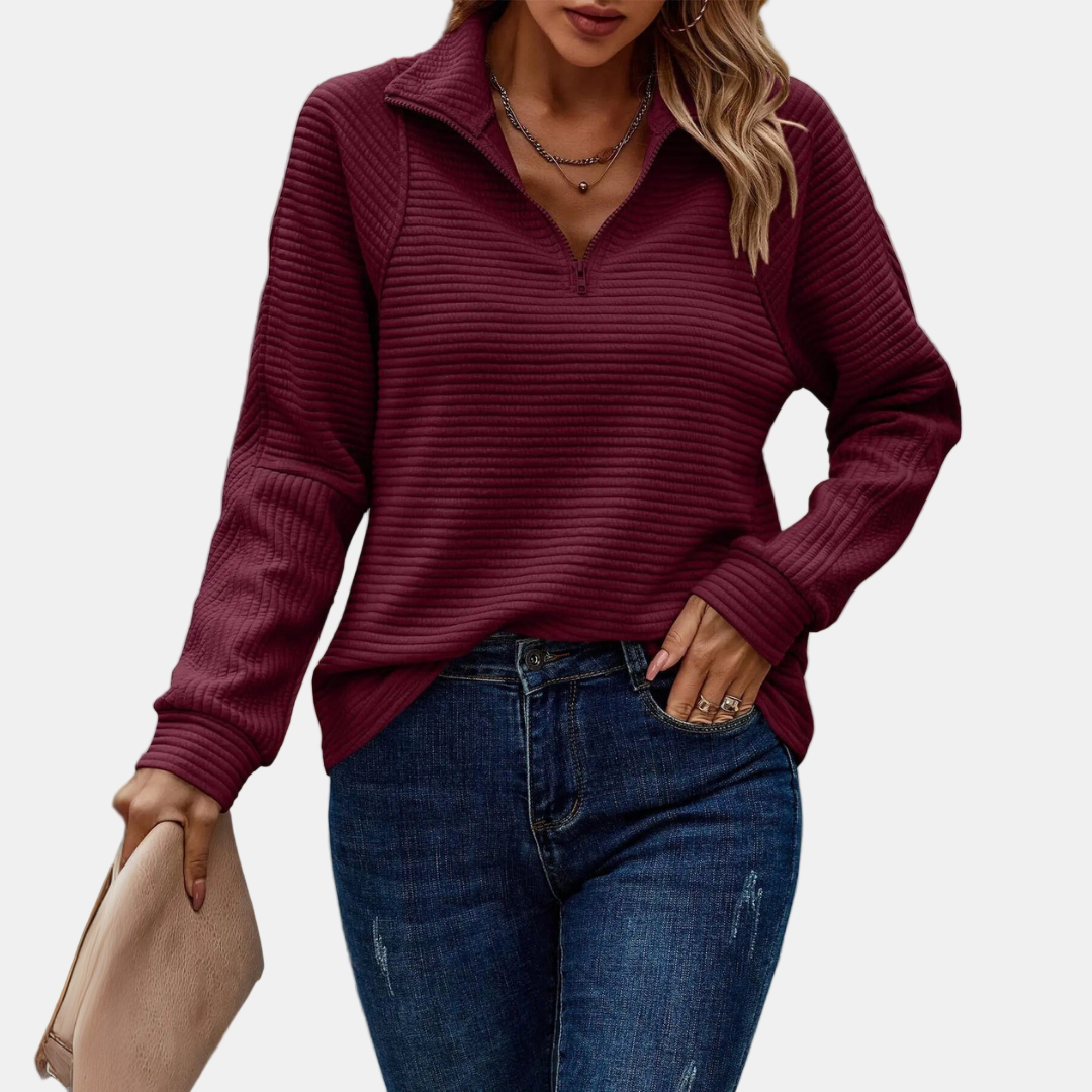 Maevira | Half Zip Detail Sweater