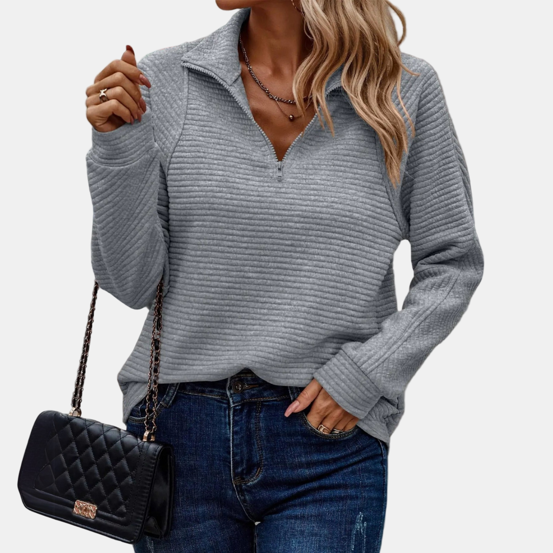 Maevira | Half Zip Detail Sweater