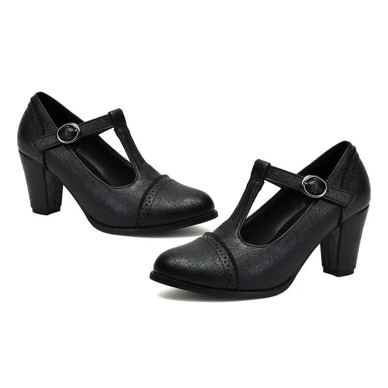 Elise | Elegant T-Strap Mary Janes