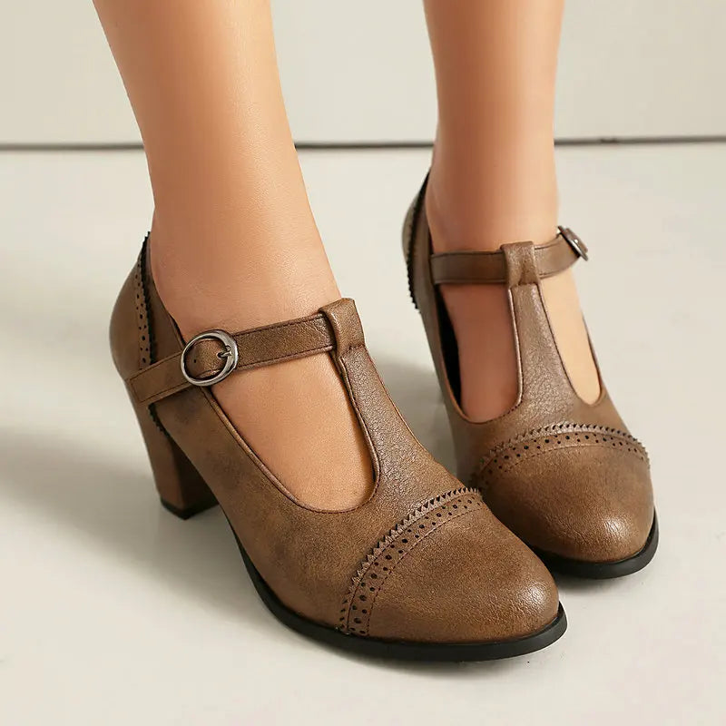 Elise | Elegant T-Strap Mary Janes