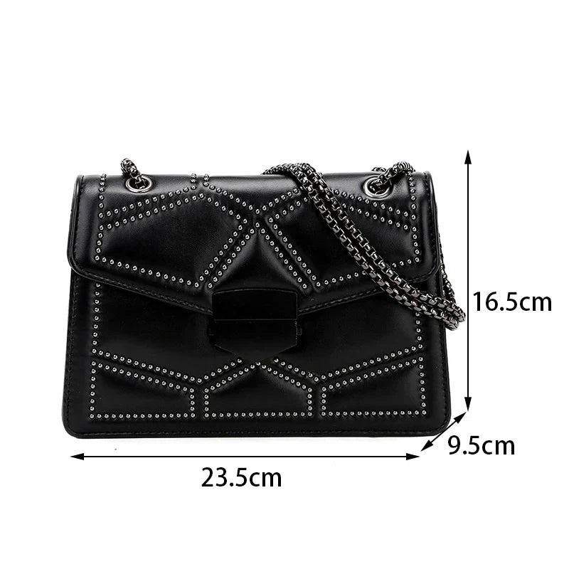 Chic PU Leather Crossbody Bag - Trendy and Stylish