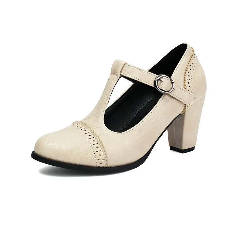 Elise | Elegant T-Strap Mary Janes
