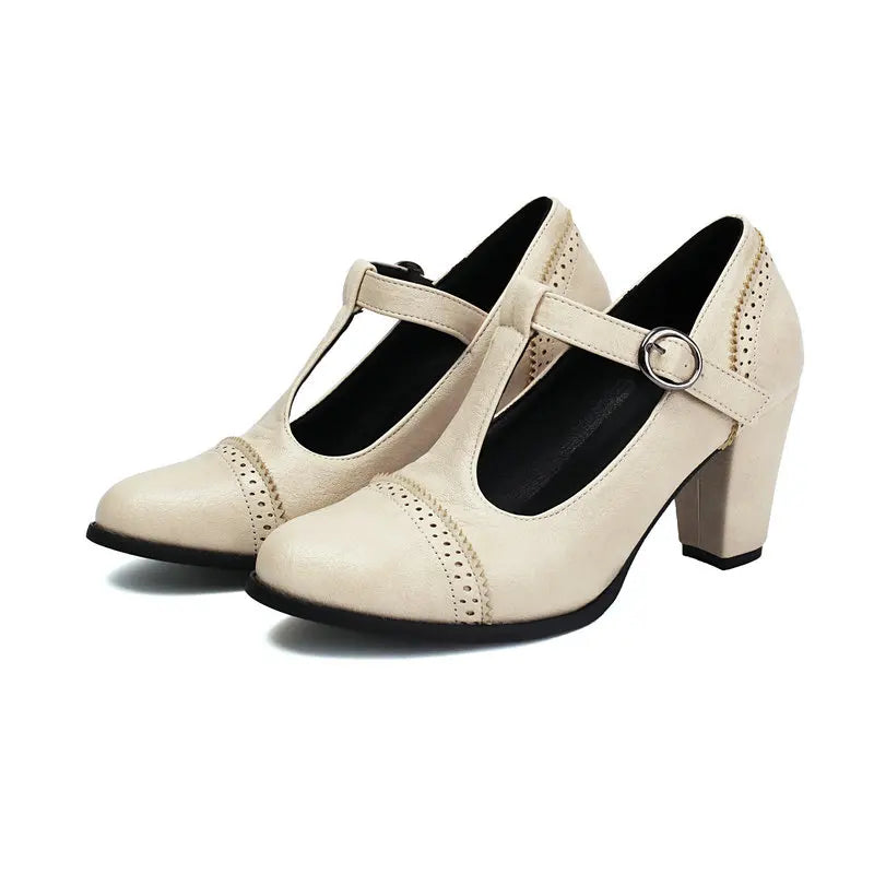 Elise | Elegant T-Strap Mary Janes
