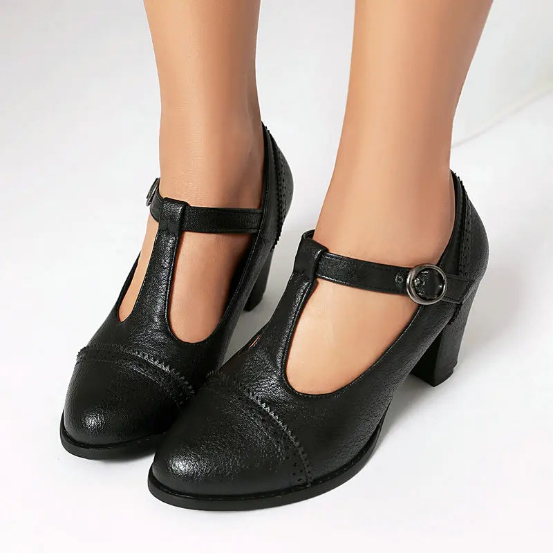 Elise | Elegant T-Strap Mary Janes