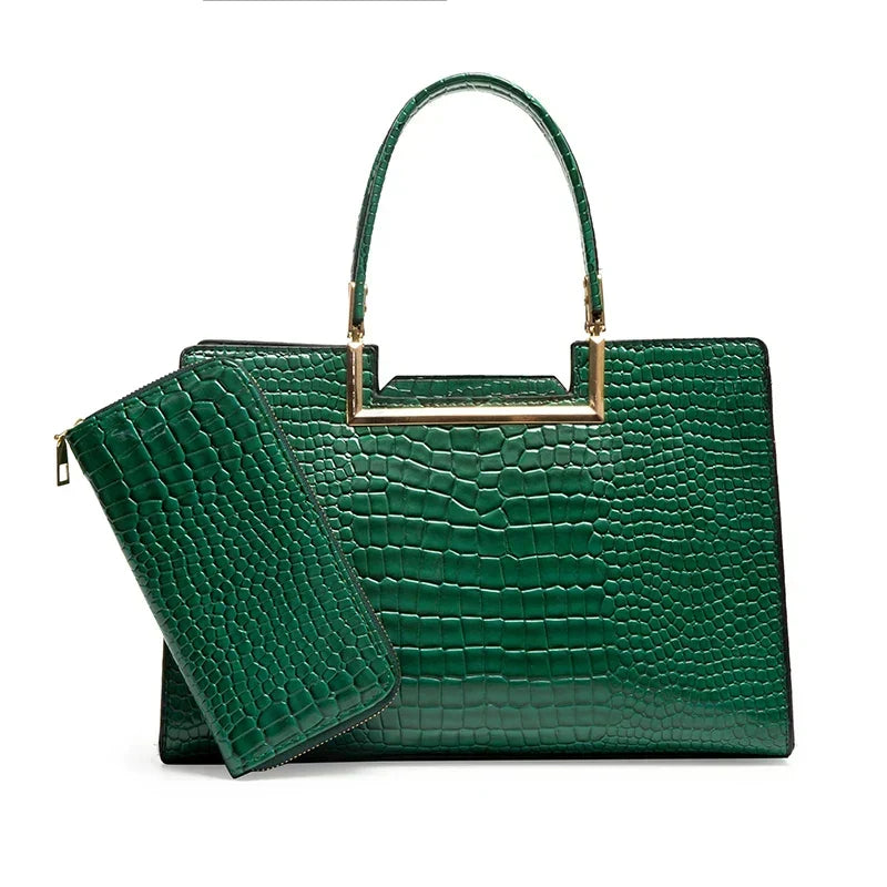 Elegant Leather Bag and Wallet Duo