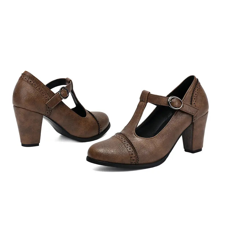 Elise | Elegant T-Strap Mary Janes