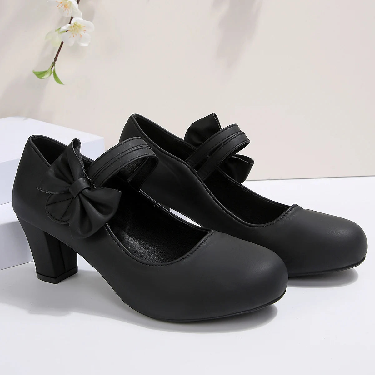 Vivienne | Bow Detail Mary Jane Heels