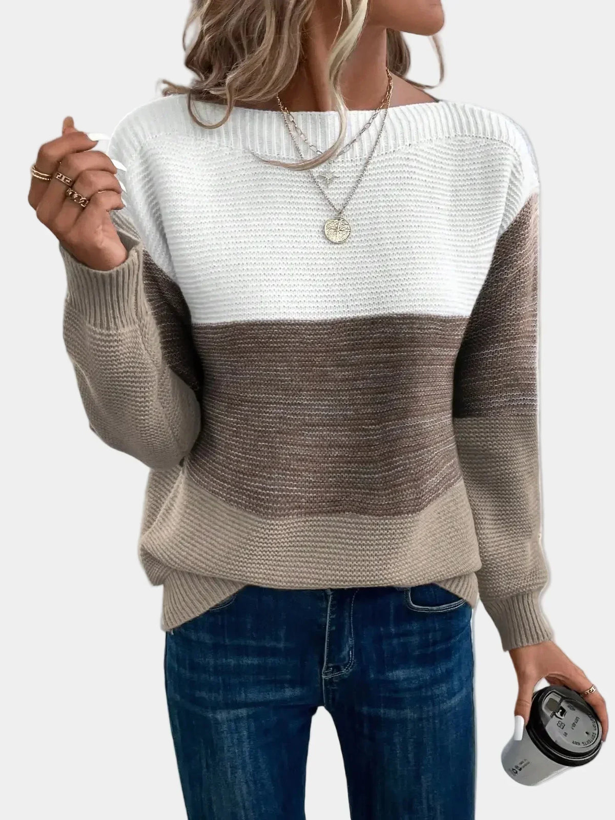 Cyraline | Stylish Ombre Knitted Sweater