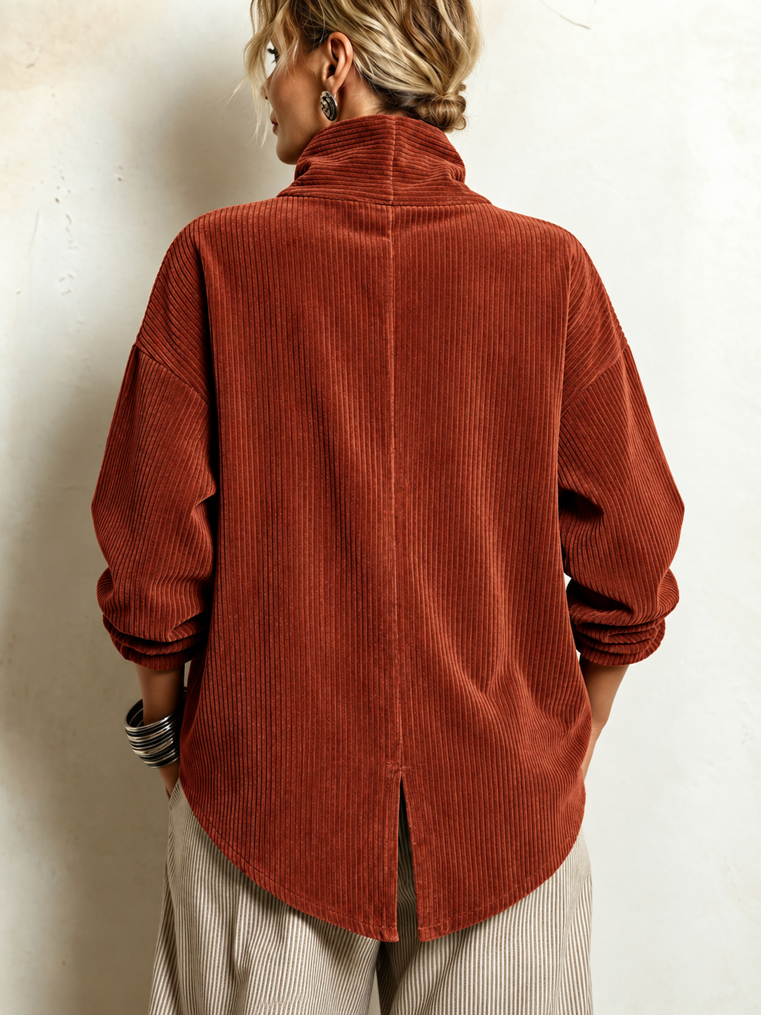 Olivia | Corduroy Button-Up Top