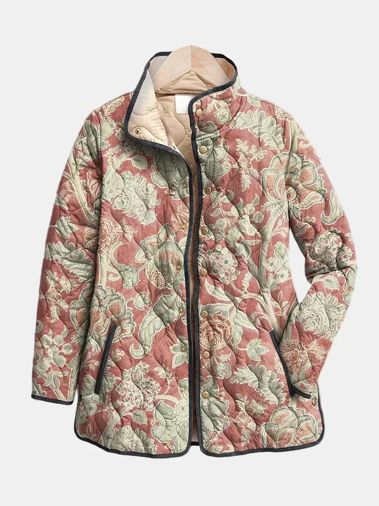 Naya | Vintage Floral Casual Quilted Jacket