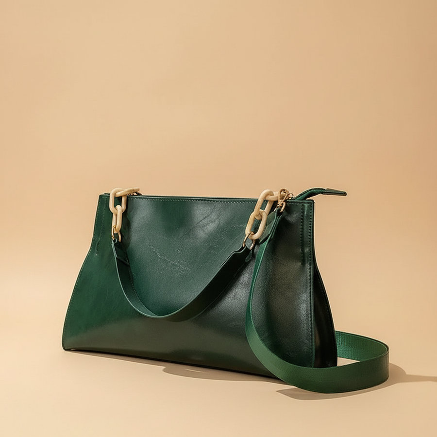 Chic Soft Leather Shoulder Bag - Spacious Fashion Handbag