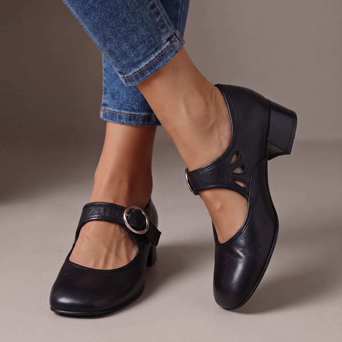 Josephine - Leather Comfort Mary Janes
