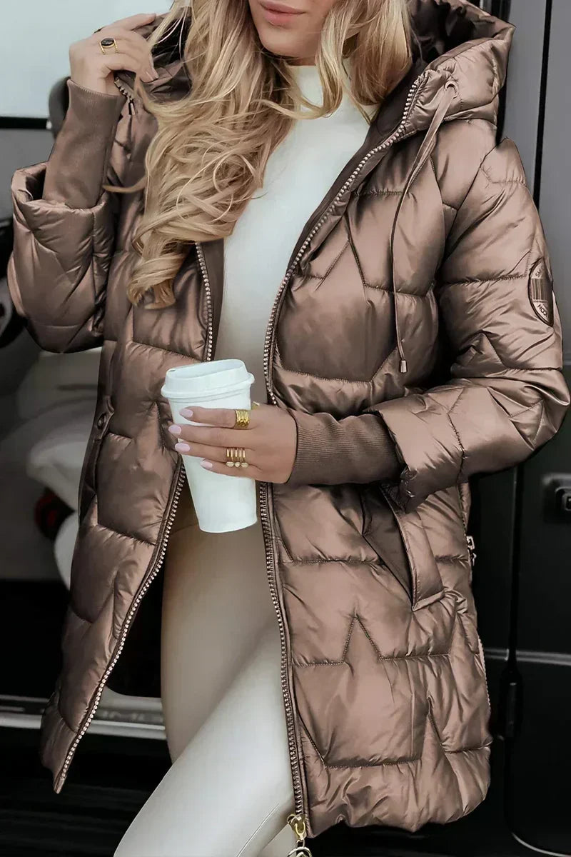 Sandra - Quilted Hooded Winter Coat