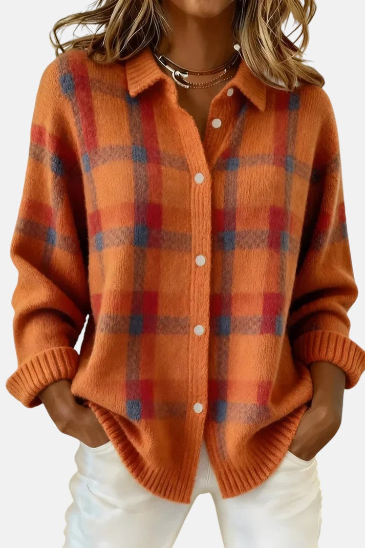 Lumi | Elegant Checkered Cardigan